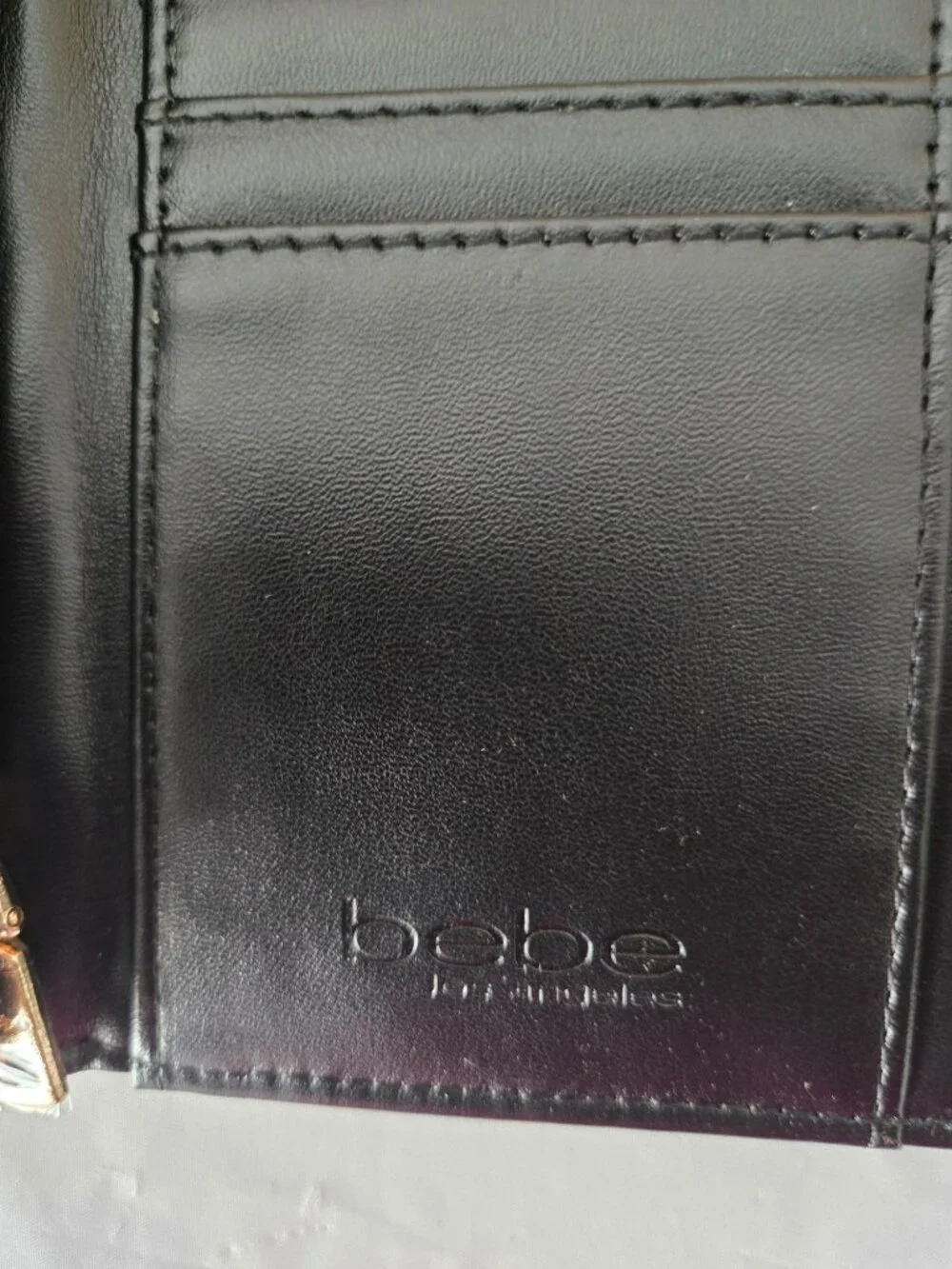 bebe Los Angeles Black Quilted Wallet Wristlet NWT Gold Hardware
